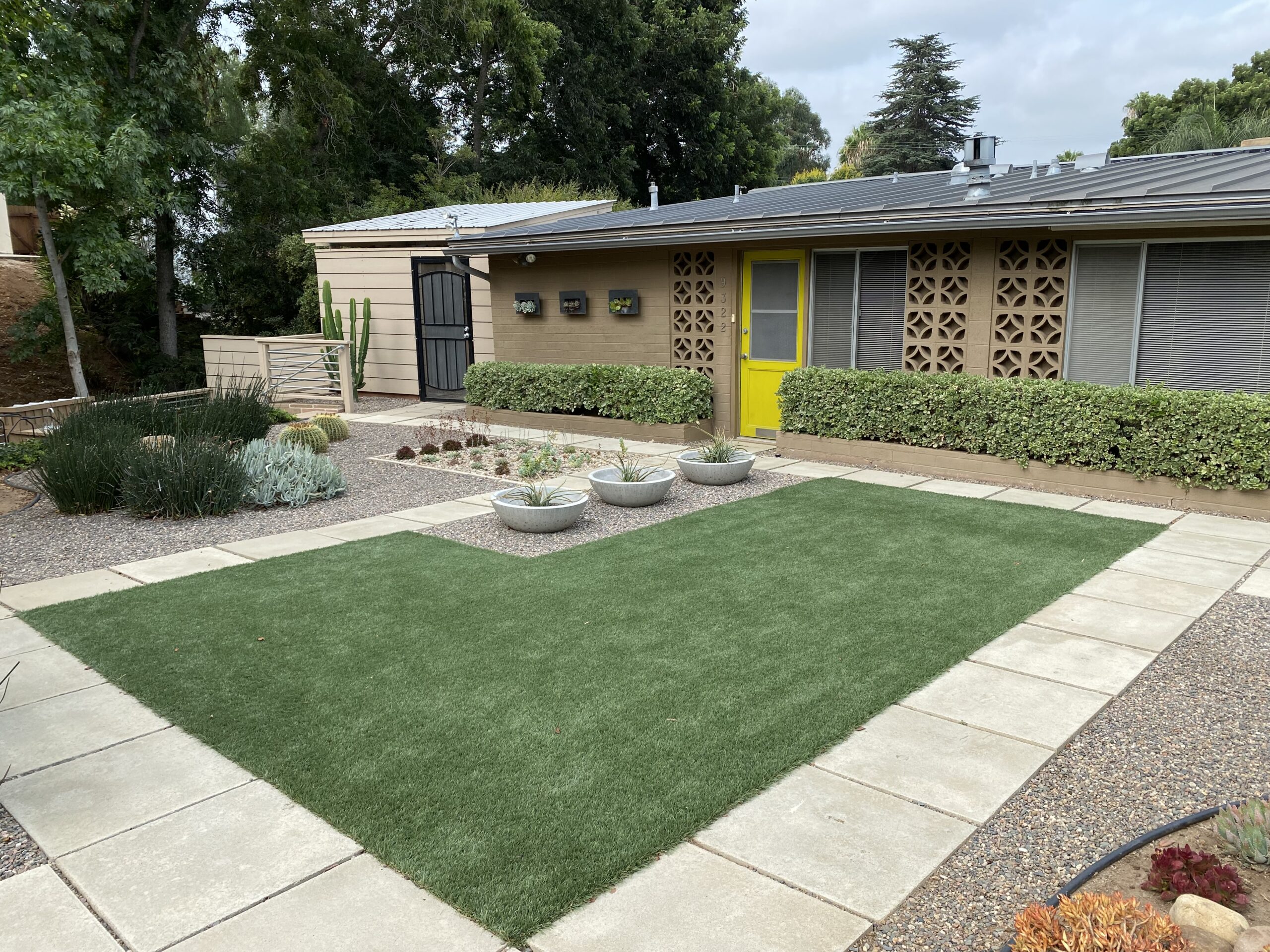 Newly installed deck as part of backyard remodeling in San Diego home