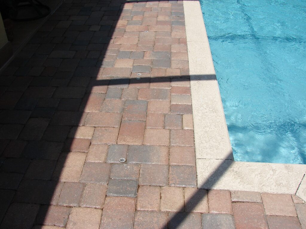 Pavers around pool