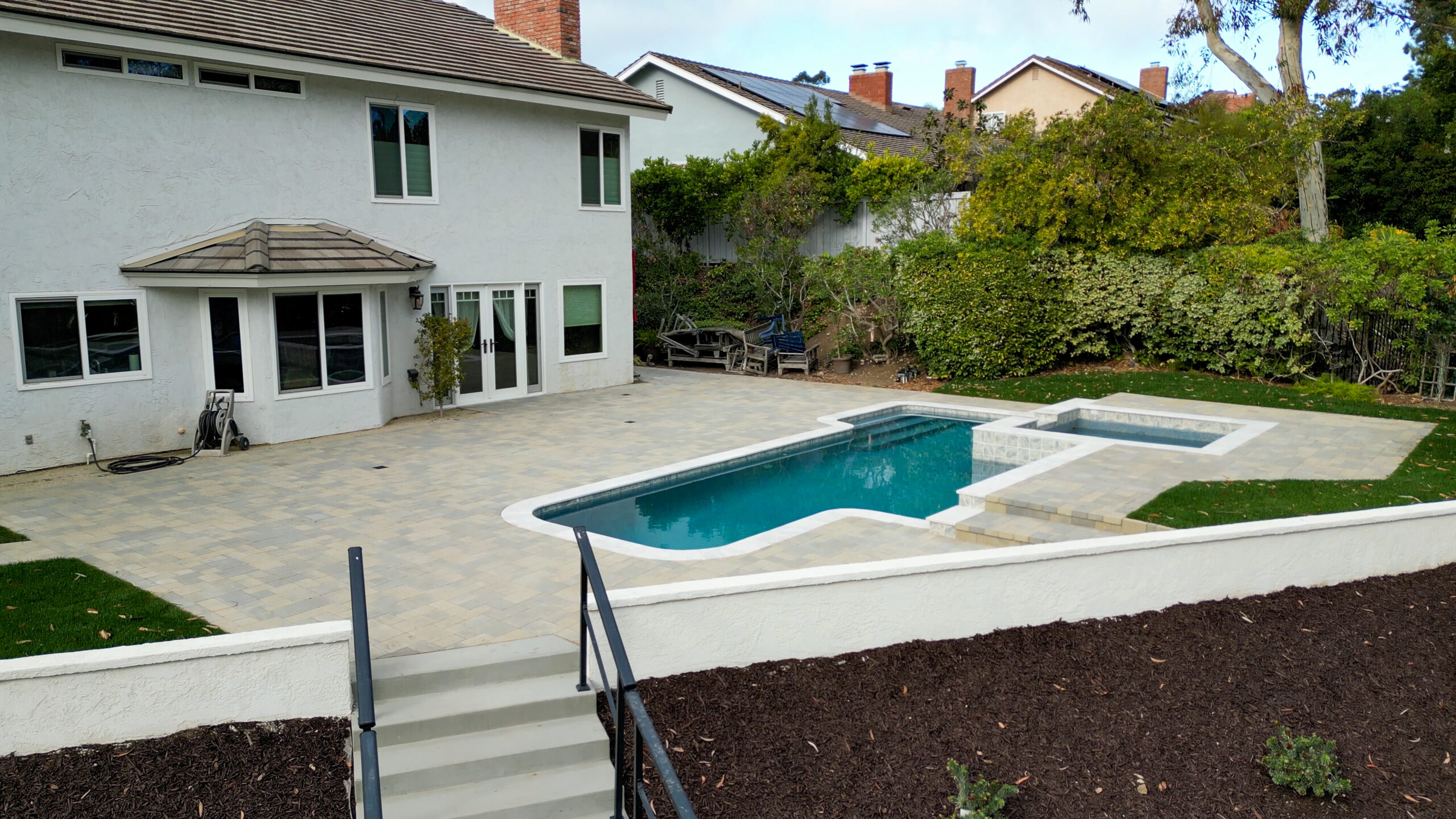 Full backyard remodel with pool san diego