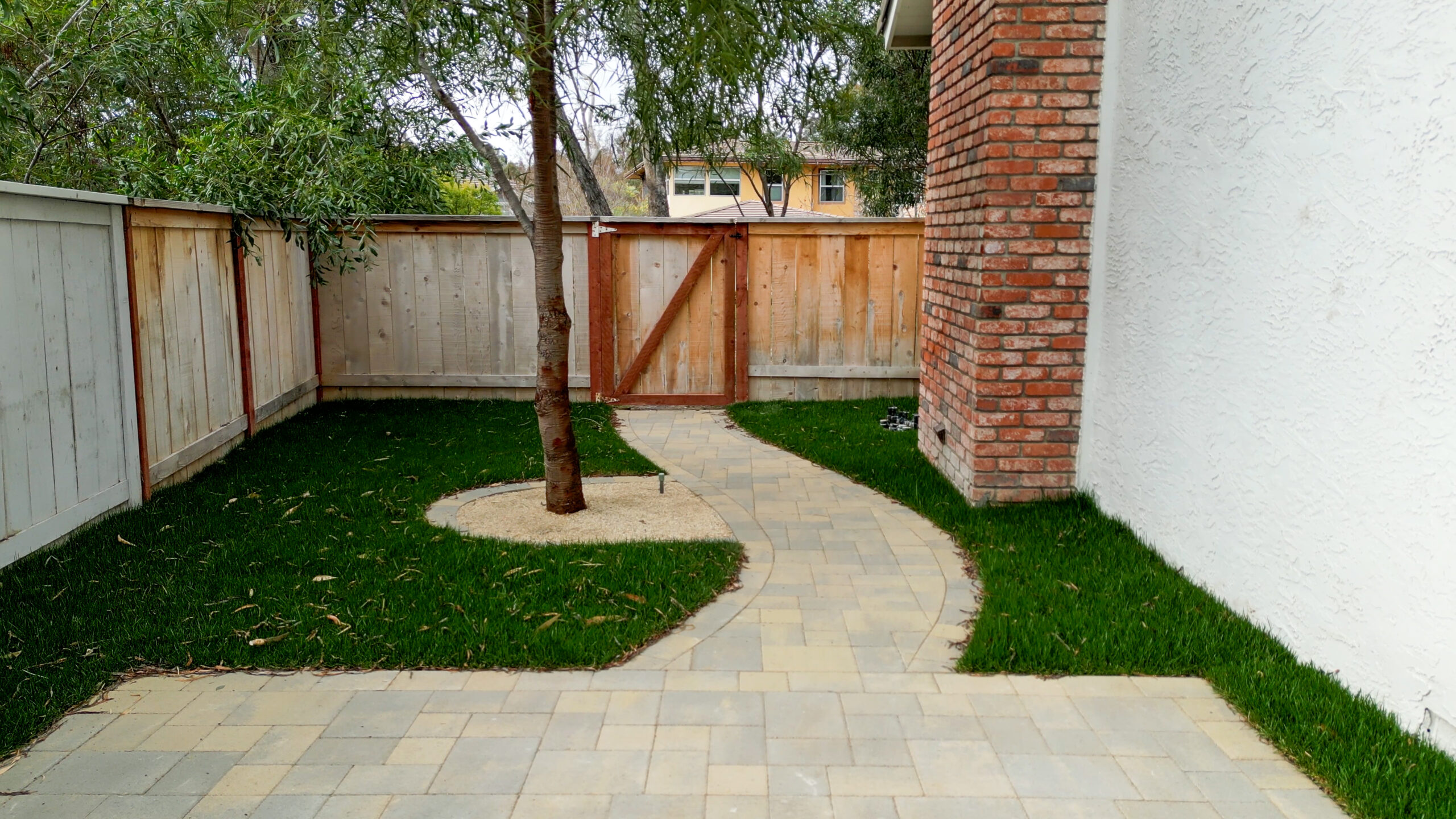 Smooth walkway for aging in place landscaping