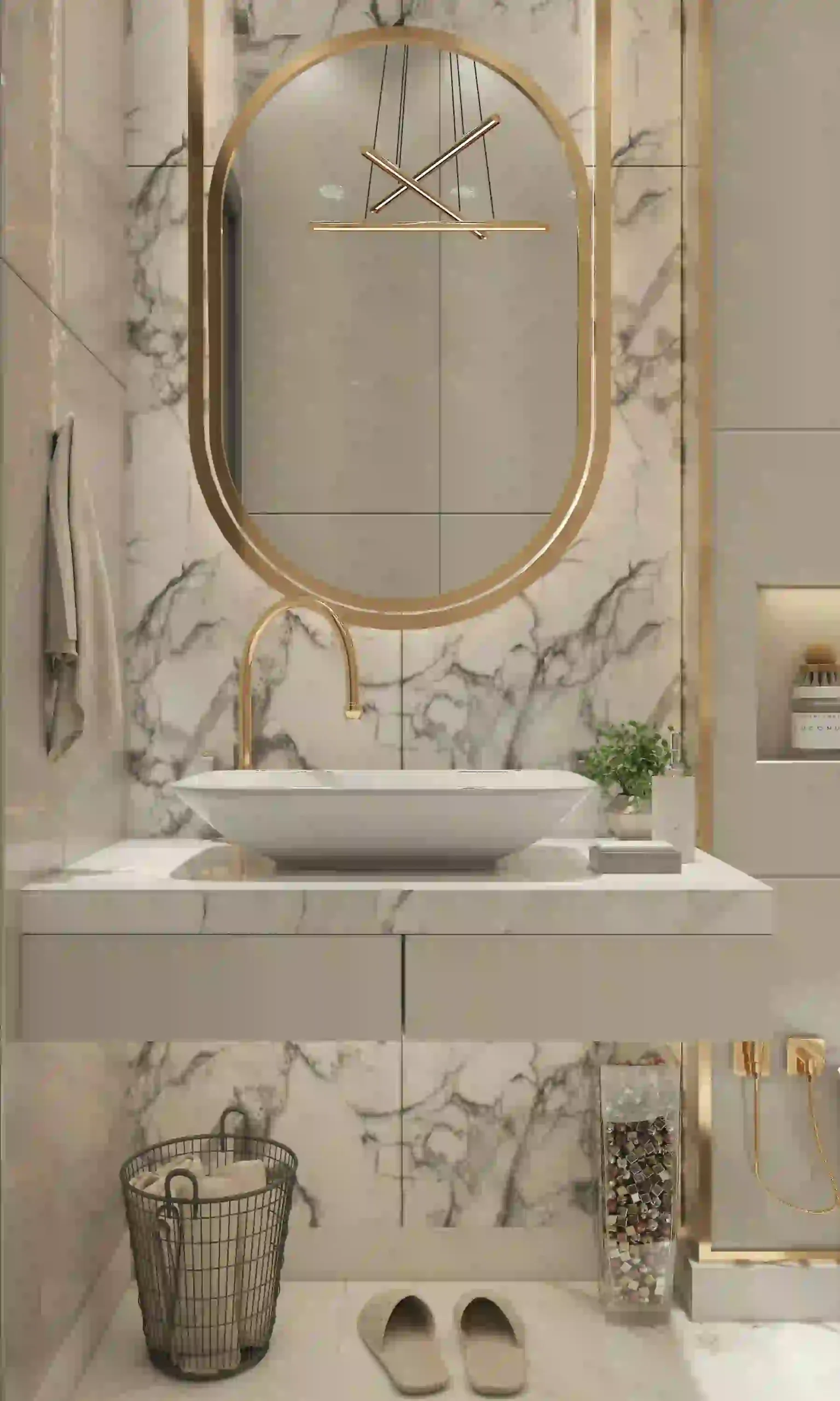 Elegant Bathroom Remodeling in San Diego showcasing double vanity and high-end finishes